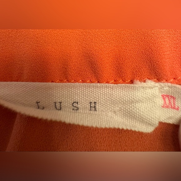 Lush Kelly V Neck Blouse sz XXL Coral - Picture 3 of 4